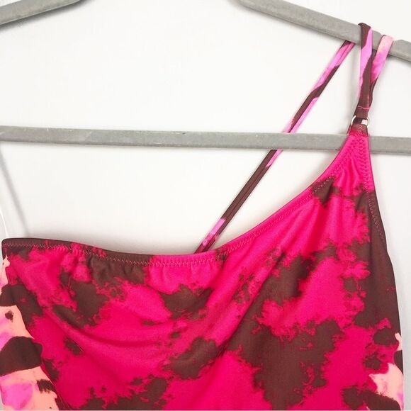 AERIE | One Shoulder Asymmetrical Tie Dye One Piece Swimsuit Women’s Size Small - Picture 7 of 12